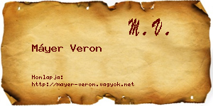 Máyer Veron névjegykártya