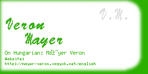 veron mayer business card